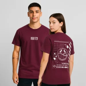 HIGH TEA-SHIRT - "AFTER DARK" (BURGUNDY)