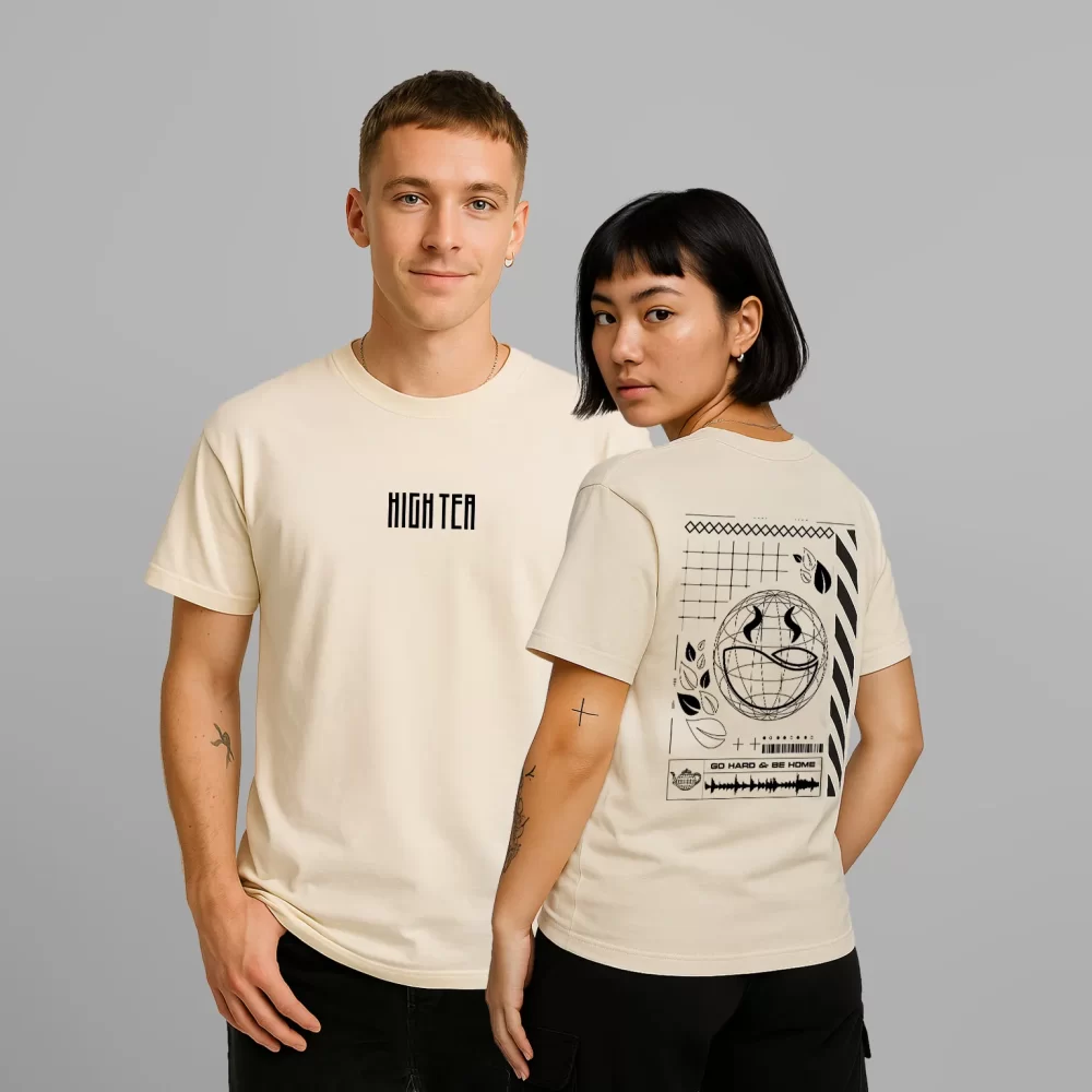 HIGH TEA-SHIRT - "AFTER DARK" (OFF-WHITE)